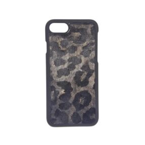 Siyah Beyaz Leoparlı Telefon Kılıfı