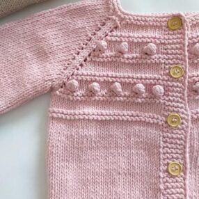 Pembe Bebek Hırkası (0-6 ay)