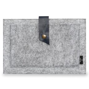 Freyja Keçe ve Deri iPad & Tablet  Kılıfı & Portföy - Siyah Rugan