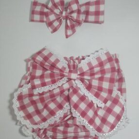 Kız Bebek Bandanalı Şort