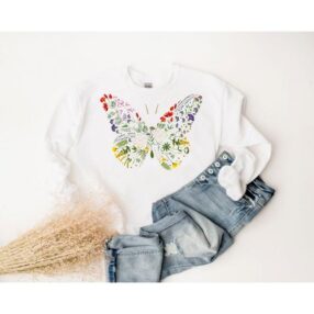 Kebekler ve Çiçekler Tasarım Sweatshirt