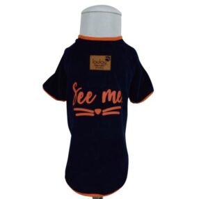 Lacivert See Me Baskılı Kadife Body
