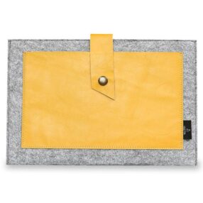 Freyja Keçe ve Deri Tablet & iPad Kılıfı & Portföy - Sarı
