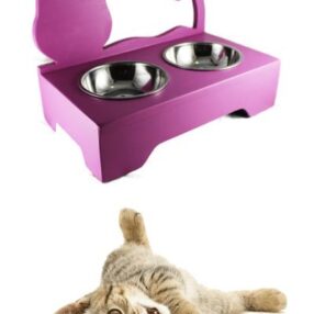 Kedi  Mama Kabı,pembe mama kabı