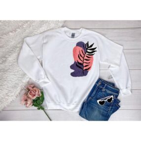 Punch nakışlı Tasarım Sweatshirt