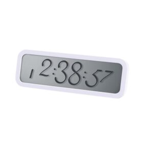 Beyaz Script LCD Saat
