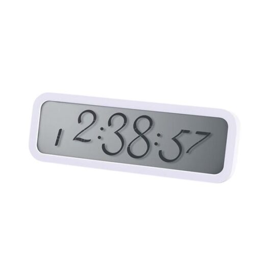 Beyaz Script LCD Saat