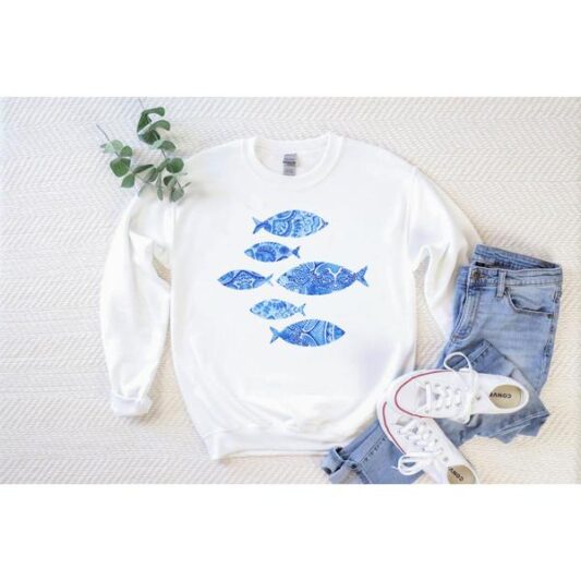 Balıklar Tasarım Sweatshirt