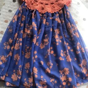 Bebek Elbisesi Şifon Mor Etekli. 3 Yaş