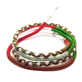 Bohem Şarj Kablosu, Pembe, Kırmızı, Yeşil