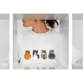 Kediler Tasarım Sweatshirt