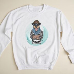 Köpek Adam Tasarım Sweatshirt