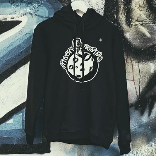 MOON MINING Desenli Unisex Hoody