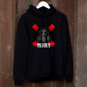 Gaz Maskesi Desenli Unisex Hoodie