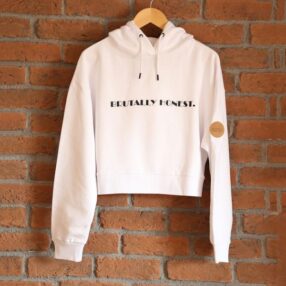 Brutally Honest Crop Top Baskılı Sweatshirt
