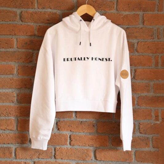 Brutally Honest Crop Top Baskılı Sweatshirt