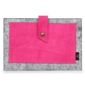 Freyja Keçe ve Deri Tablet iPad & Tablet Kılıfı & Portföy - Fuşya