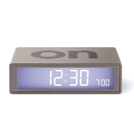 Lexon Flip Alarm Saat- Metalik Gri