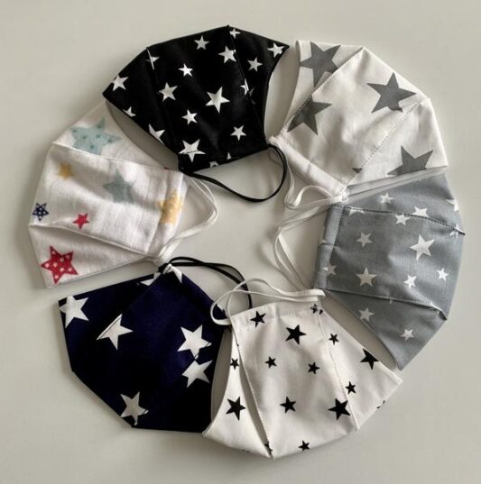 3 katli, 3 boyutlu, filtre cepli, yikanabilir maske