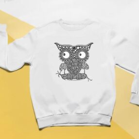 Baykuşlu Tasarım Sweatshirt