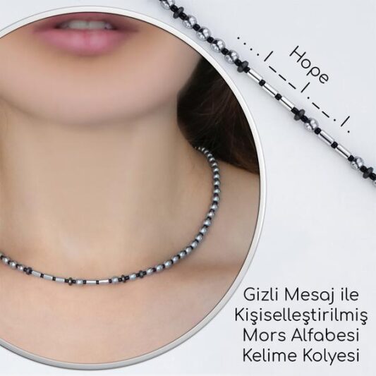 Gizli Mesaj ile Kişiselleştirilmiş Mors Alfabesi Kelime Kolyesi