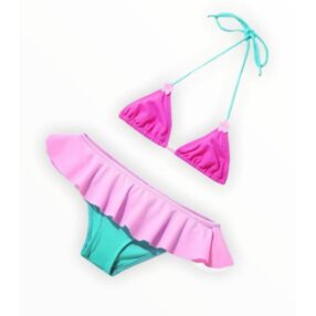 Etekli pastel bikini