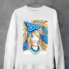 Nazar Boncuklu Tasarım Sweatshirt