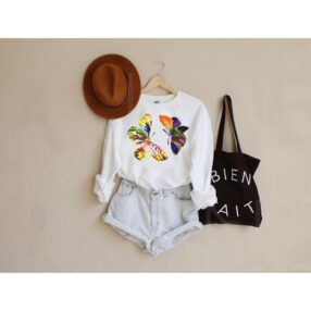 Kelebekler Tasarım Sweatshirt