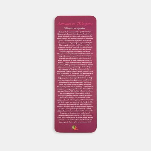 Ünlü Aşıklar Kitap Ayracı - ANTONIUS ve KLEOPATRA