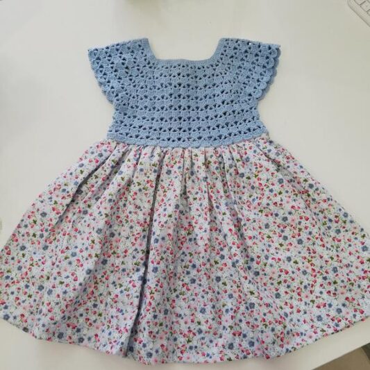 Robalı bebek elbisesi