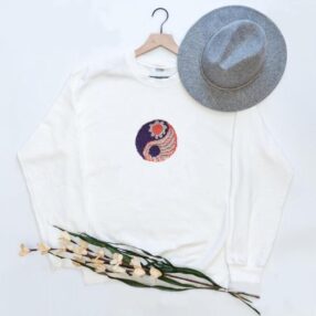 Ying Yang Nakış Tasarı Sweatshirt