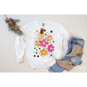 Retro Çiçekler Sweatshirt