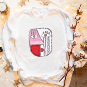 Punch Maske Nakış Sweatshirt