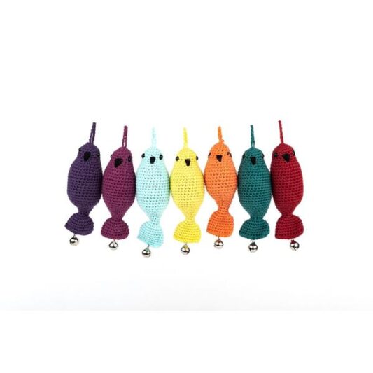 Amigurumi Kuş Figürlü Kedi Oyuncağı