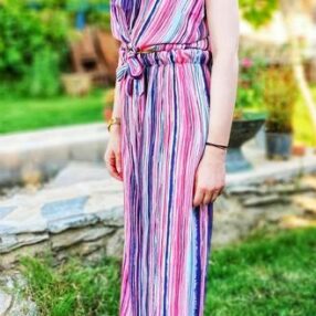 Renkli Bluz Pantalon Takım